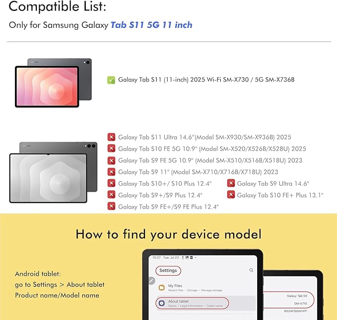 Case for Samsung Galaxy Tab S11 2025 11 inch (SM-X736B/X730) Tablet with Pencil Holder, Multiangle Stand Wallet Design Cover, Metal Flower