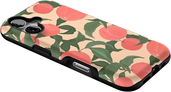 Casely iPhone 17 Case | Feeling Peachy | Blush Vines | Bold Protective Design | Compatible with MagSafe