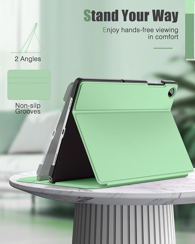 MoKo Case for Samsung Galaxy Tab A9 Plus 11-Inch 2023, Multi-Angle Viewing Slim Hard Back Shell Protective Cover Case with Auto Wake/Sleep for Galaxy Tab A9+ Tablet SM-X210/SM-X216/SM-X218, Green