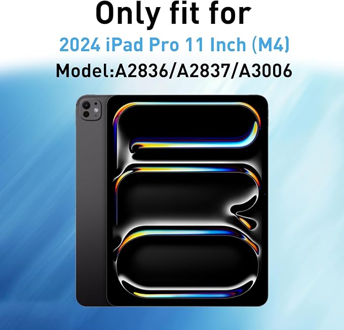 for iPad Pro 11 Case 2024 - Waterproof Case for iPad Pro 11 Inch M4 (5th Generation), Full Body Protection Case Shockproof Dust-Proof with Pencil Holder (Black, iPad Pro 11 Inch（ 2024）)