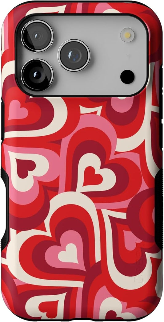 Casely iPhone 17 Pro Case | Love Song Remix | Ombre Hearts | Bold Protective Design | Compatible with MagSafe