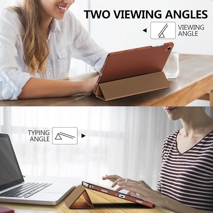 MoKo Case for Galaxy Tab A9+/A9 Plus 11 inch 2023, Slim Stand Protective Smart Cover with Hard PC Translucent Back Shell for Tab A9 Plus Tablet (SM-X210/X216/X218), Auto Wake/Sleep, Brown