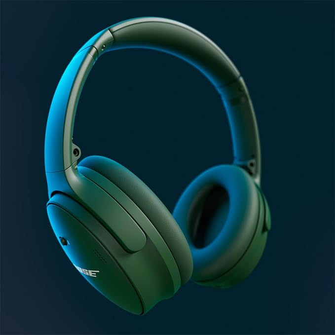 Bose QuietComfort Bluetooth Headphones, Wireless Headphones with Active Over Ear Noise Cancelling and Mic, Deep Bass, Up to 24 Hours of Playtime, Cypress Green - Limited Edition