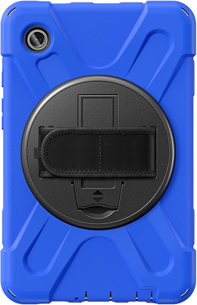 Shockproof Case for Samsung Galaxy Tab A9+/A9 Plus 11'' 2023 (SM-X210/X216/X218),Portable Heavy Duty Tablet Cover with 360 Rotating Stand Handle Strap & Shoulder Belt Carrying Case (New Blue)