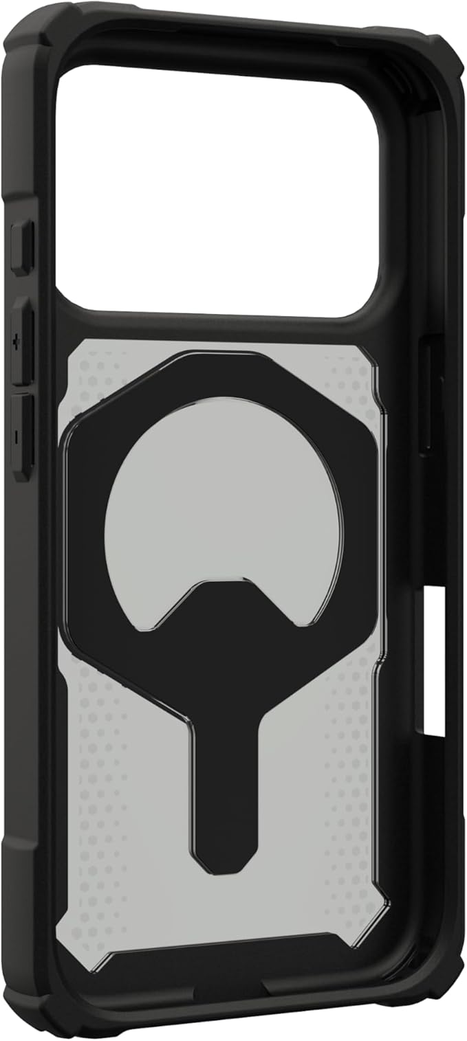 URBAN ARMOR GEAR UAG Designed for iPhone 17 Pro Case with Kickstand Plasma XTE - Compatible with MagSafe Transparent Military Grade Protective Cover, Black/Pop Orange