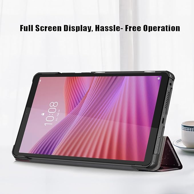 Case for Lenovo Tab One 8.7'' / Tab K9 Case, Folding Folio Ultra-Thin PU Leather Stand Case Cover with Auto Wake/Sleep for Lenovo Tab K9 8.7 Inch Dusk