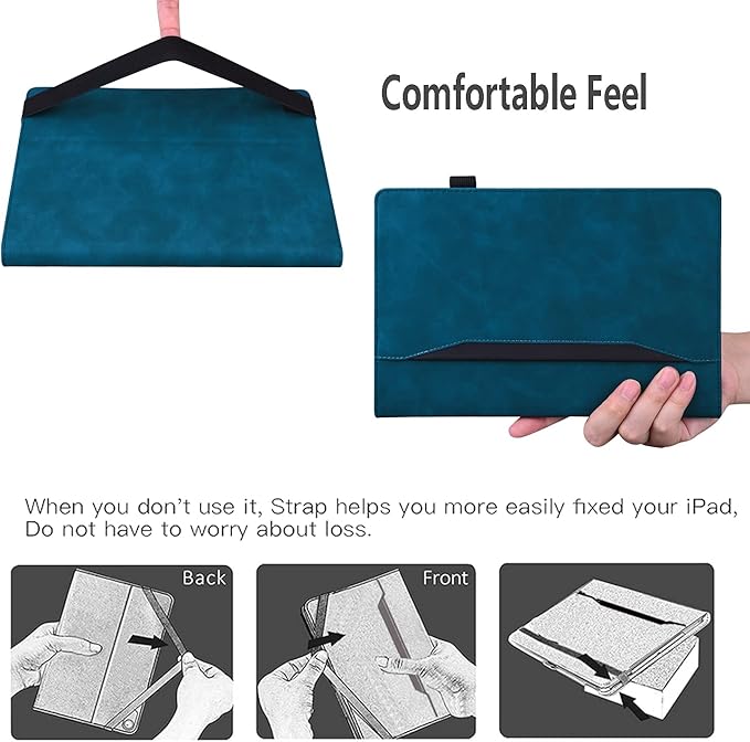 Case for Lenovo Tab P11 (2nd Gen) 11.5 inch/Pad Plus 2023 Magnetic PU Leather Folio Stand Shell Cover Foldable Card Holder Multi-Angle Lenovo Tab P11 Gen2 Tablet 2023 11.5",Peacock Blue