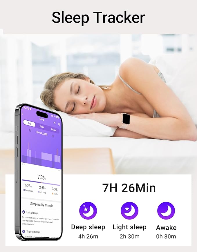 Smart Watch (Answer/Make Calls), 1.85" Smart Watches for Women Men Digital Watch Fitness Tracker with 100+ Sport Modes Heart Rate Monitor for iOS Android Phones Waterproof (Light Pink)