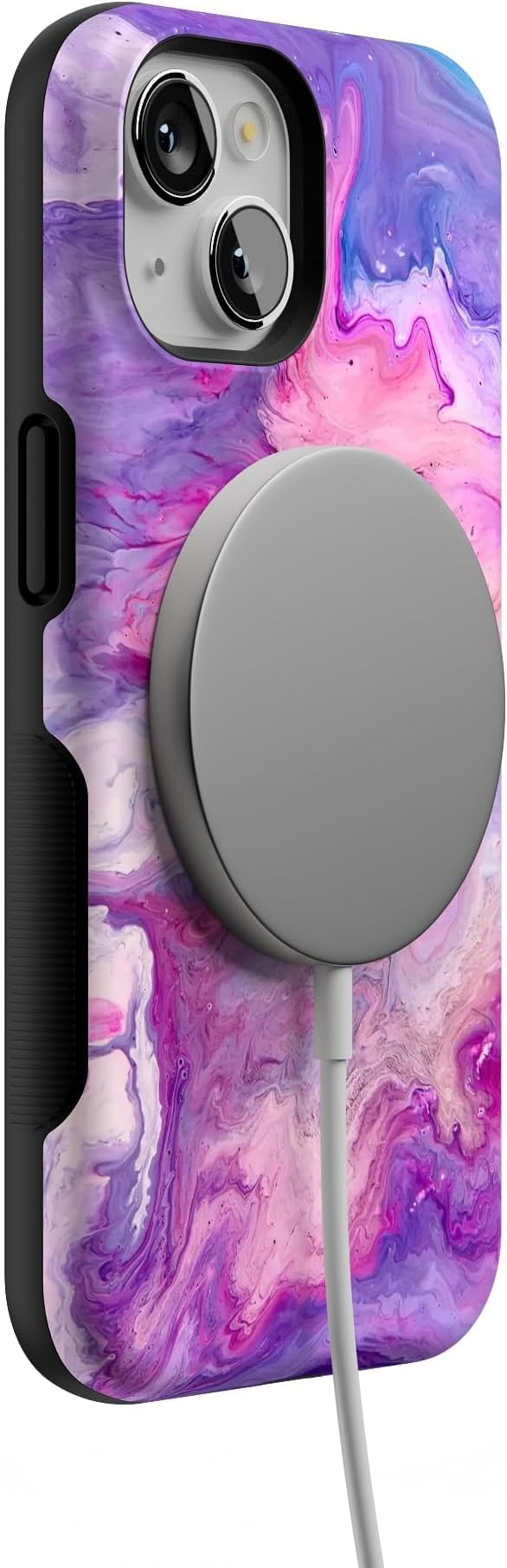 Casely iPhone 14 Case | Tie Dying Over You Purple Marble | Compatible with MagSafe | Bold Protective Design