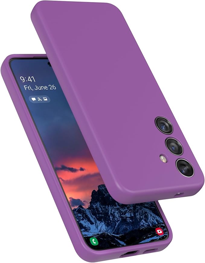 E Segoi Designed for Galaxy S24+Plus Case, Liquid Silicone Gel Rubber Shockproof Case Soft Microfiber Cloth Lining Cushion Compatible with Galaxy S24 Plus 5G 6.7 inch (Amethyst, S24 Plus - 6.7")