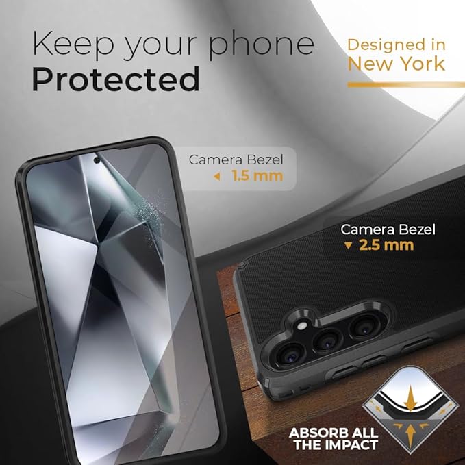 MOTIVE Designed for Samsung Galaxy s24 Case with Belt Clip, Compatible with MagSafe, Dual-Layer 10FT Military Grade Drop Protection, Shockproof s24 Holster Case 6.1” | Black