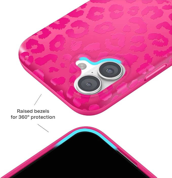 VELVET CAVIAR Case for iPhone 17 | Compatible with MagSafe | 10ft Drop Tested | Protective Designer Cases | Even Hotter Pink Leopard