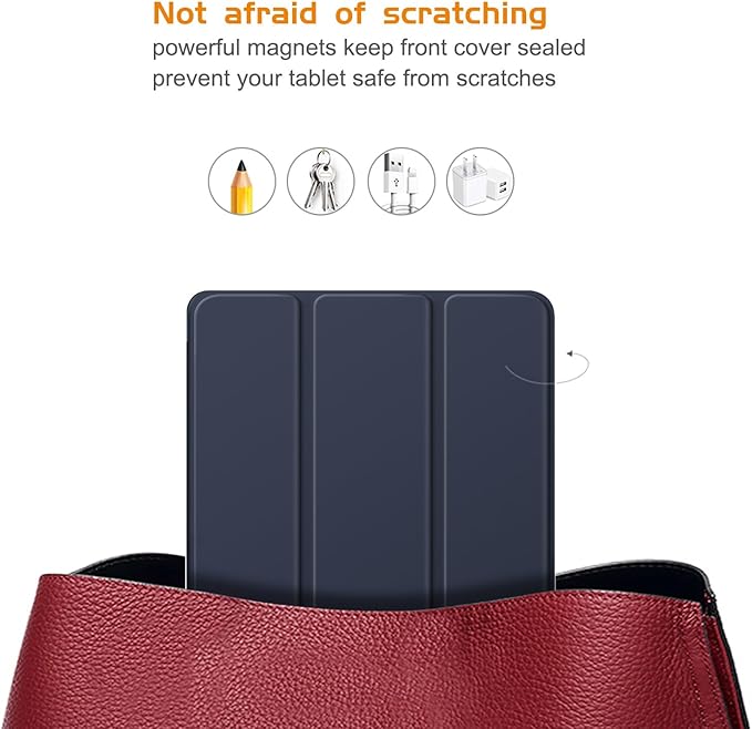 Case for Lenovo Tab P12 12.7 Inch 2023 Tablet, Smart Soft TPU Back Shell Cover with Auto Wake/Sleep Function,Dark Blue