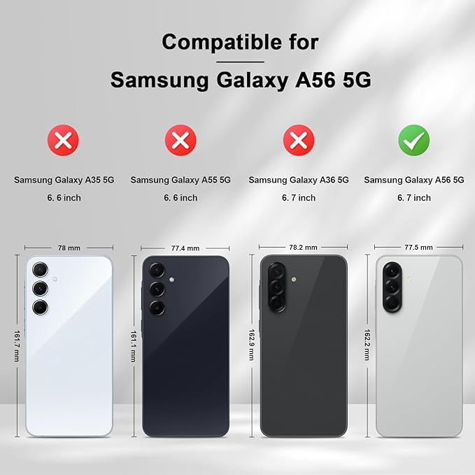 Jasonyu Flip Wallet Case for Samsung Galaxy A56 5G,Leather Magnetic Folio Cover with Card Holder,Kickstand - TPU Shockproof Durable Protective Phone Case,Black