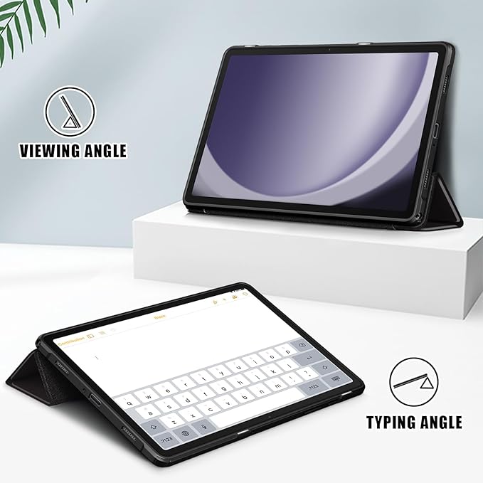 Case for Galaxy Tab A9+/A9 Plus 11 inch 2024,Shockproof Cover with Clear Transparent Back Shell Case for (SM-X210/X215/X216) Auto Wake/Sleep Function,D't Touch