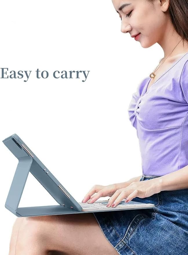 Backlit Keyboard for Galaxy Tab A9+ 11 inch Tab A9 Plus Keyboard Case with Mouse, Detachable Backlight Color Keyboard Case with S Pen Holder,Pink+Black