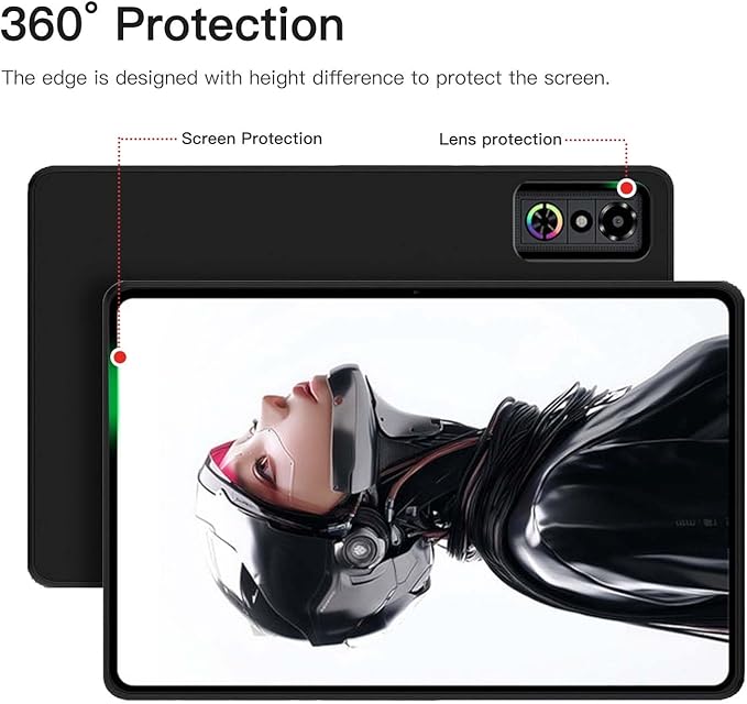 Case Cover for REDMAGIC Astra Gaming Tablet 9.06 inch, Slim Design Matte TPU Soft Protective Cover for ZTE Nubia REDMAGIC Tablet 3 Pro, Anti-Scratch,Shockproof,Black