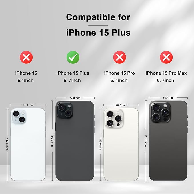 Jasonyu Flip Wallet Case for iPhone 15 Plus,Leather Magnetic Folio Cover with Card Holder,Kickstand - TPU Shockproof Durable Protective Phone Case,Black