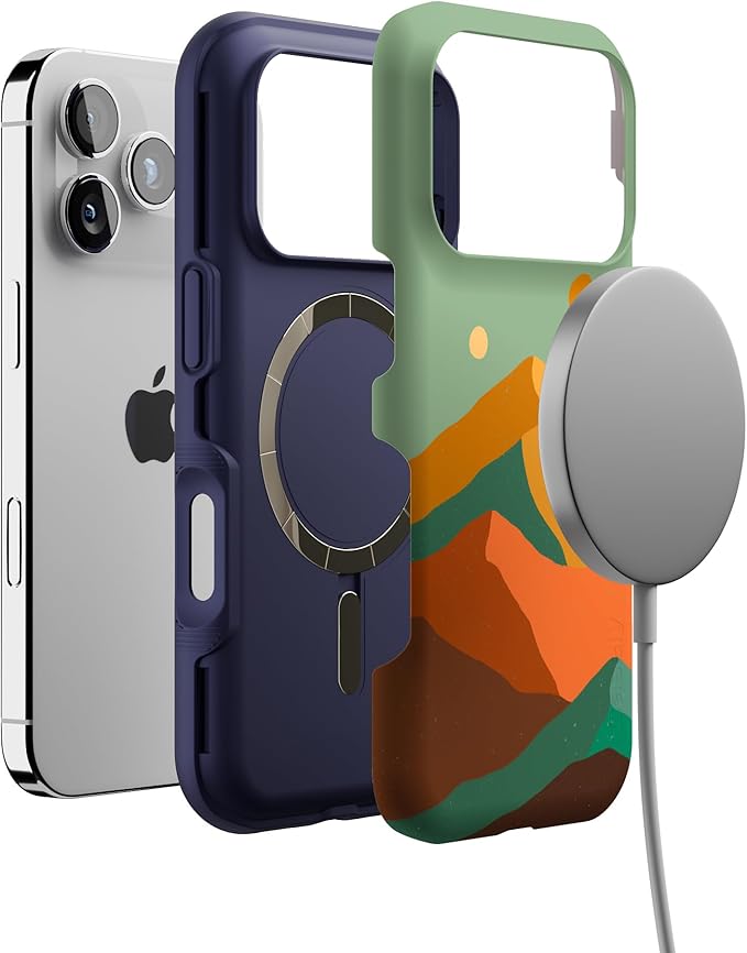 Casely iPhone 17 Pro Case | Endless Peaks | Colorblock Mountain | Compatible with MagSafe | Bold Protective Design
