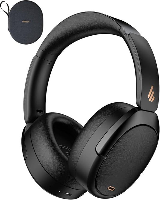 Edifier WH950NB Gen 2 Wireless Hybrid Active Noise Cancelling Headphones, Hi-Res Audio with LDAC 8-Level ANC, Spatial Sound 80H Playtime Bluetooth 5.4 Foldable 3.5mm AUX, Travel Case - Black