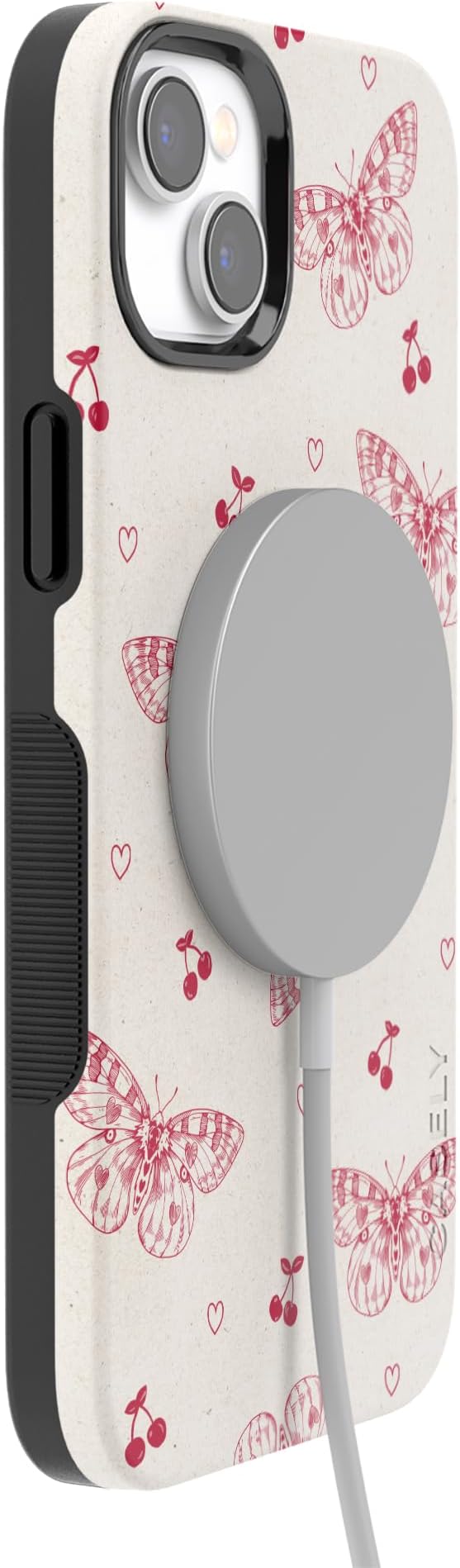 Casely iPhone 14 Case | Heart Flutters | Butterfly | Compatible with MagSafe | Bold Protective Design