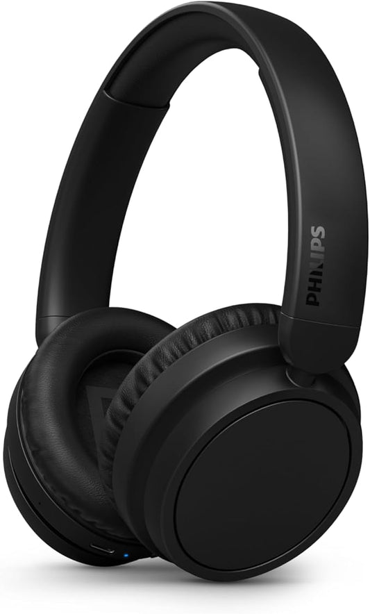 Philips H5209 Wireless Headphones,Over-Ear Bluetooth Headphones with Dynamic Bass,Clear Call, 65 H Battery Life,Fast Charging,Soft Ear Cups, Bluetooth 5.3, App Control, Lightweight,Black