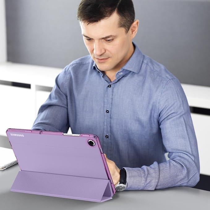 MoKo Case for Galaxy Tab A9+/A9 Plus 11 inch 2023, Slim Stand Protective Smart Cover with Hard PC Translucent Back Shell for Tab A9 Plus Tablet (SM-X210/X216/X218), Auto Wake/Sleep, Lilac