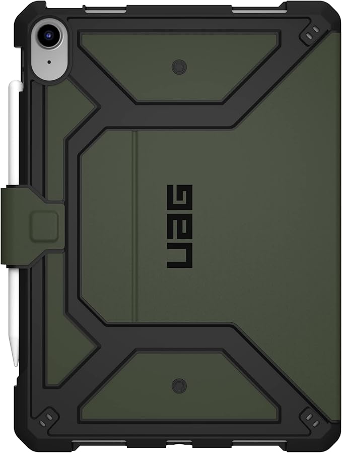 URBAN ARMOR GEAR UAG Designed for iPad 11" A16 11th Gen 2025, 10.9" 10th Gen 2022 Case A3354 A3355 A2696 Rugged Protective Folio Cover w/Adjustable Stand & Pencil Holder, Metropolis SE Olive