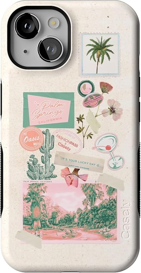 Casely iPhone 14 Case | Vintage Vacay | FashionPass x Casely | Compatible with MagSafe | Bold Protective Design