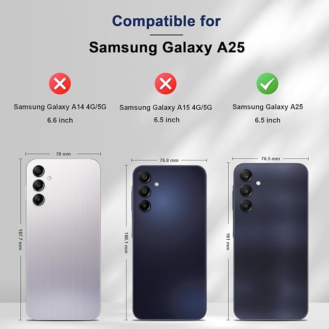 Jasonyu Flip Wallet Case for Samsung Galaxy A25 5G,Leather Magnetic Folio Cover with Card Holder,Kickstand - TPU Shockproof Durable Protective Phone Case,Black