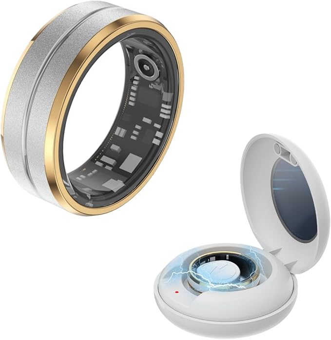 Smart Ring Fitness Tracker for Men and Women, Heart Rate & Blood Oxygen Monitor & Sleep Monitoring, Remote Selfie Control Ring, Waterproof Wearable Smart Rings (11)