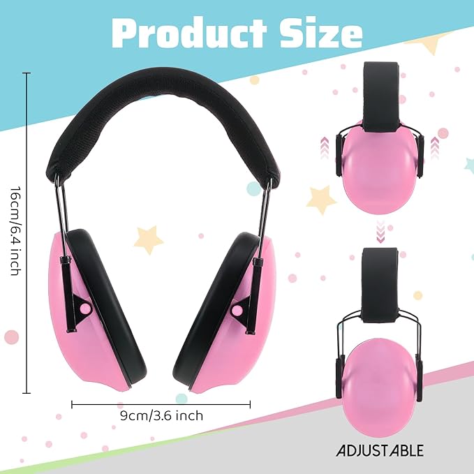 Amylove 6 Pcs Kids Noise Cancelling Headphones 27db Adjustable Earmuffs for Autism Sensory Toddler Children