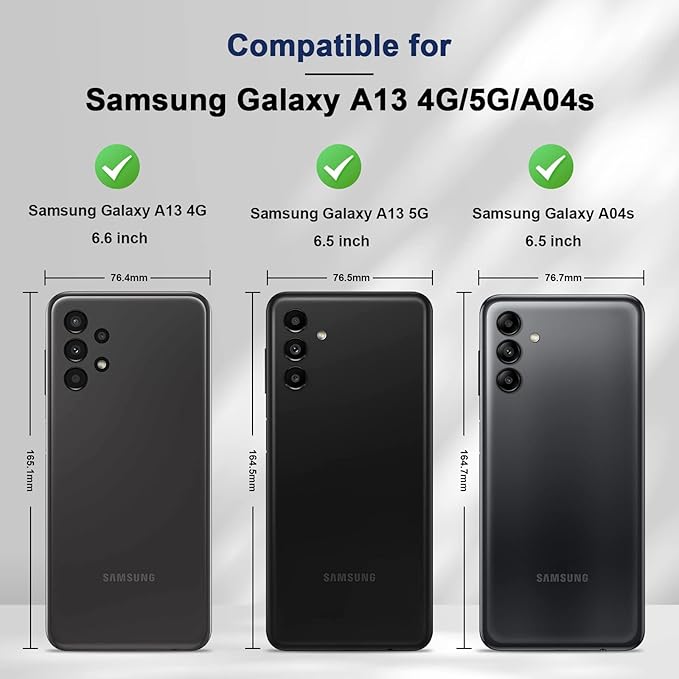 Jasonyu Flip Wallet Case for Samsung Galaxy A13 5G/4G/Galaxy A04s,Leather Magnetic Folio Cover with Card Holder,Kickstand - TPU Shockproof Durable Protective Phone Case,Blue