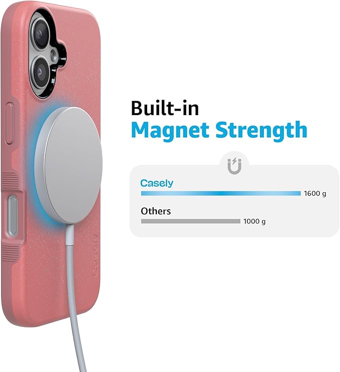 Casely iPhone 17 Case | Starfish Wishes | Coral Pink Shimmer | Compatible with MagSafe | Bold Protective Design