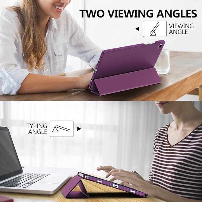 MoKo Case for Galaxy Tab A9+/A9 Plus 11 inch 2023, Slim Stand Protective Smart Cover with Hard PC Translucent Back Shell for Tab A9 Plus Tablet (SM-X210/X216/X218), Auto Wake/Sleep, Dark Purple