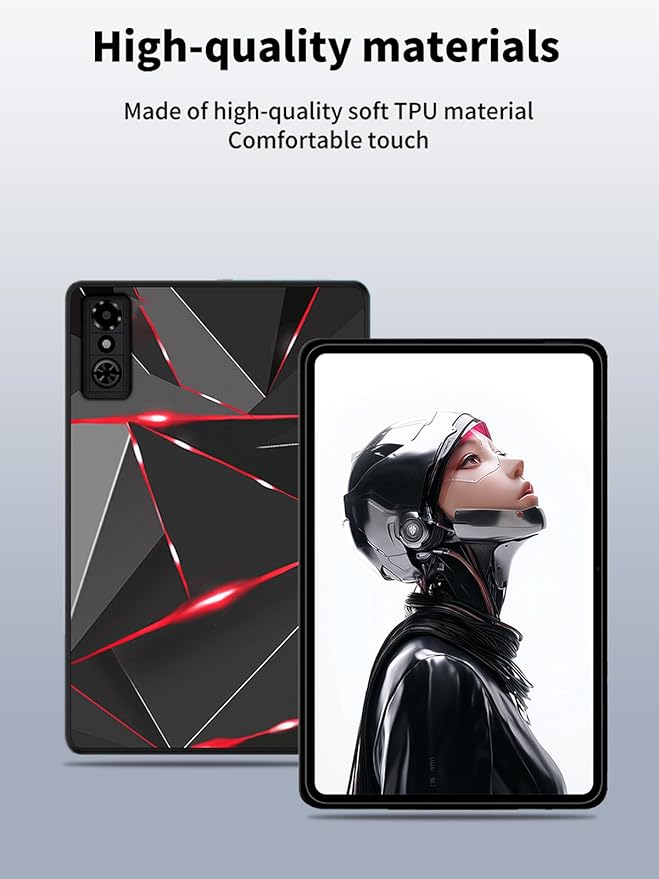 Case for REDMAGIC Astra Gaming Tablet 9.06inch,NOUKAJU Tablet Protection Case,Drop-Resistant,Anti-Scratch,Protection Cover for REDMAGIC Astra(Black-Red)