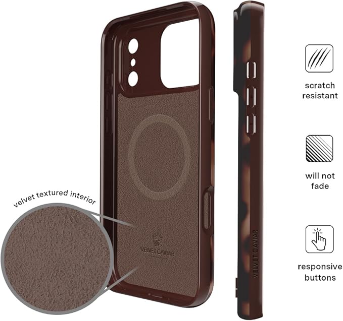 VELVET CAVIAR Case for iPhone 17 Pro Max | Compatible with MagSafe | 10ft Drop Tested | Protective Designer Cases | It Girl Leopard Cheetah Tortoise Shell