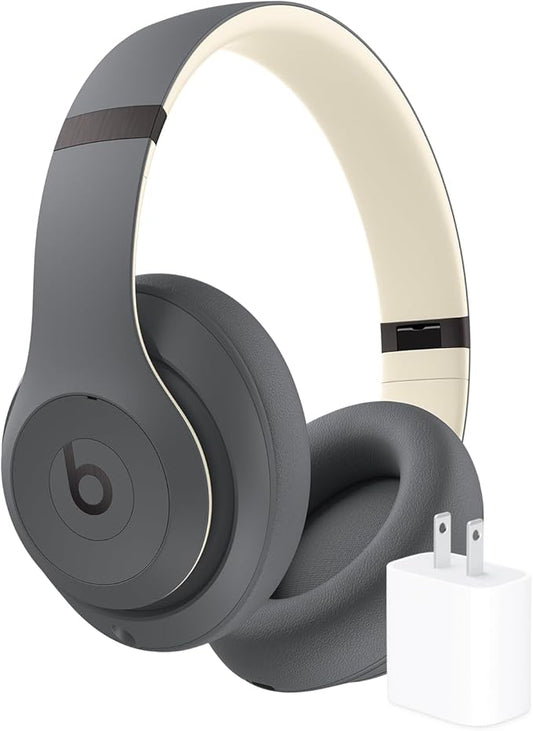 Beats Studio Pro Bluetooth Noise Cancelling Headphones with Apple 20W USB-C Power Adapter - Sand Gray