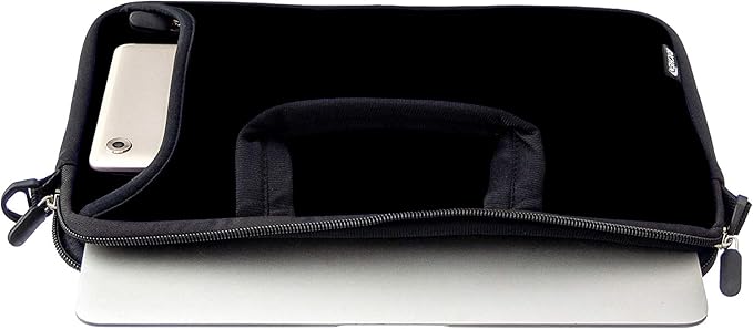 RICHEN 11 11.6 12 12.5 13 inches Laptop/Chromebook/Notebook PC Messenger Bag Tablet Travel Handle Case Neoprene with Shoulder Strap (11-13.3 inch, Pure Black)