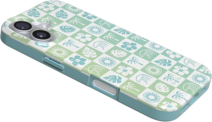 Casely iPhone 17 Case | Coastal Checkers | Pura Vida | Compatible with MagSafe | Classic Ultra Slim Design