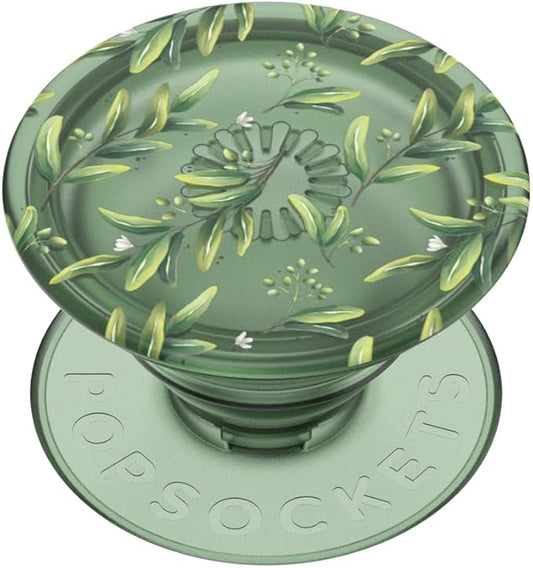 PopSockets Phone Grip with Expanding Kickstand, Adhesive Grip - Translucent Olive