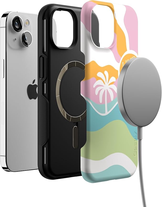 Casely iPhone 14 Case | Tropical Dreams | Pura Vida | Compatible with MagSafe | Bold Protective Design