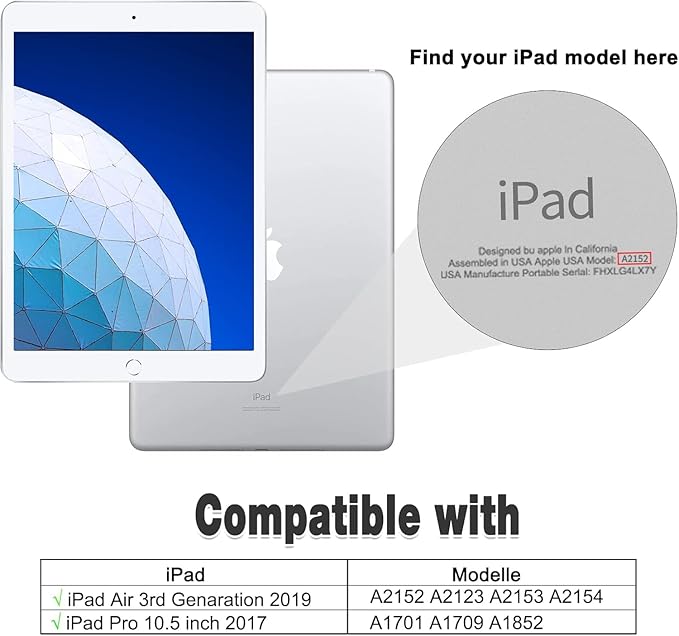 BRAECN for iPad Air 3rd Generation/Pro 10.5''Case with Pencil Holder, Kickstand/Hand Strap & Shoulder Strap,Heavy Duty Protection Childproof Silicone Kids Case for iPad AIir 3 2019/Pro 10.5 inch-Red