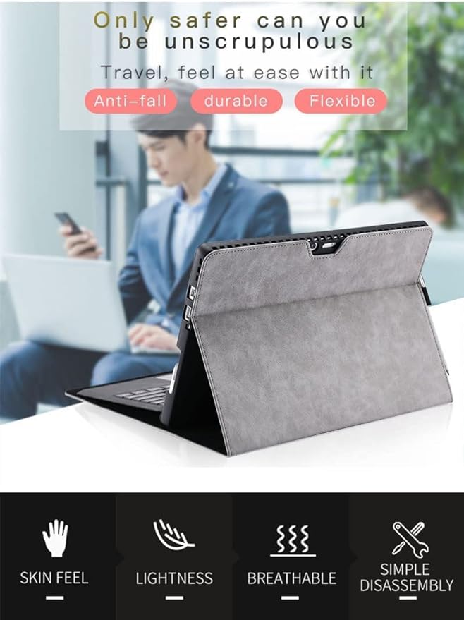 Protective Case for Surface Go4/3/2/1 Tablet,Surface Go Case with Stylus Holder,Compatible with Type Cover Keyboard, Slim Lightweight Business Cover, (Wine Red)