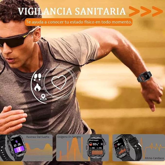 SmartWatch Men Bluetooth Call Fitness Tracker 1.91" HD Full Touch Screen Make/Answer Calls Smart Watches IP68 Waterproof Silicone Strap Outdoor Sport Activity Watch for Android iOS (Black)