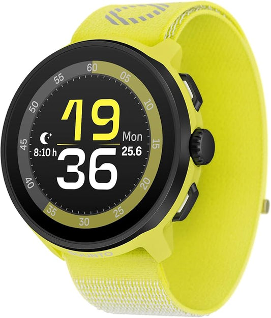 SUUNTO Run Sports Watch, 1.32" AMOLED Touchscreen w/Crown Button, 12D Battery Life, Dualband Accurate GPS, Running Wrist Heart-Rate & Sleep Health Tracking, 35g Lightweight & 4GB Offline Music, Lime