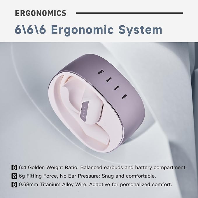 FIIL GS Open Ear Earbuds Wireless Heaphones, Wireless Earbuds with LDAC for Hi-Res Audio, Bluetooth 5.3 and Noise Reduction Earphone,IPX5 Waterproof, Open-Ear Heaphones