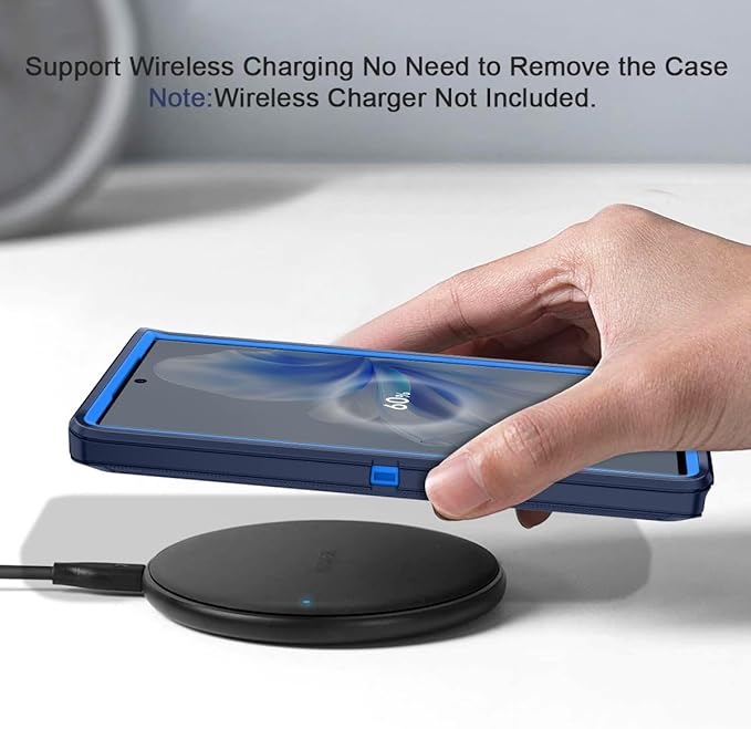 for Samsung Galaxy S24 Ultra Case Heavy Duty Protective Shockproof Dropproof 3-Layer Full Body Protection [Without Screen Protector] Tough Rugged Case for Galaxy S24 Ultra,Navy Blue