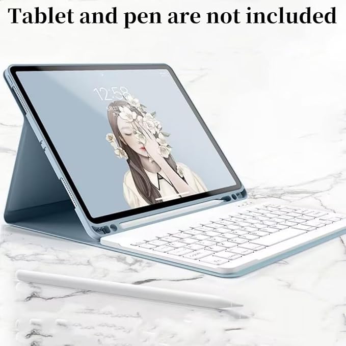 Backlit Keyboard for Galaxy Tab S9 FE+ 12.4″/ Tab S10+ / Tab S9+ / Tab S8+/S7+/S7 FE 12.4 inch Keyboard Case with Mouse, Magnetic Detachable Backlight Color Keyboard,Dark Green+Black