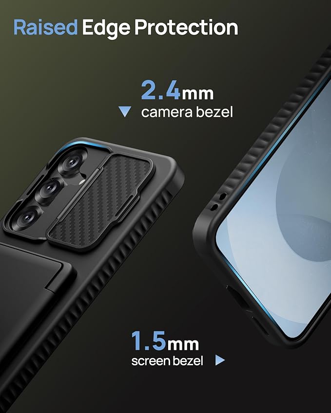 for Samsung Galaxy S25+ Plus Case Wallet, Built-in Stand & Card Holder & Camera Cover, Full Body Protective Rugged Multifunctional Wallet Kickstand Phone Cover Case for S25+ Plus 2025, Black